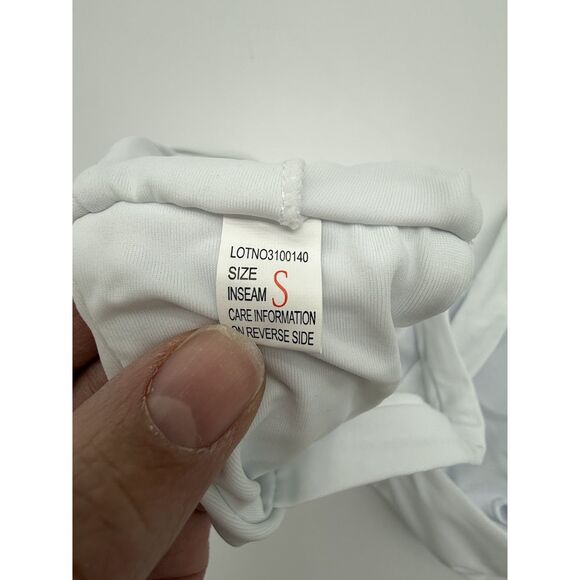 💜Geluboao V Neck Knot Front Push Up High Leg Thong, White small - Picture 5 of 5